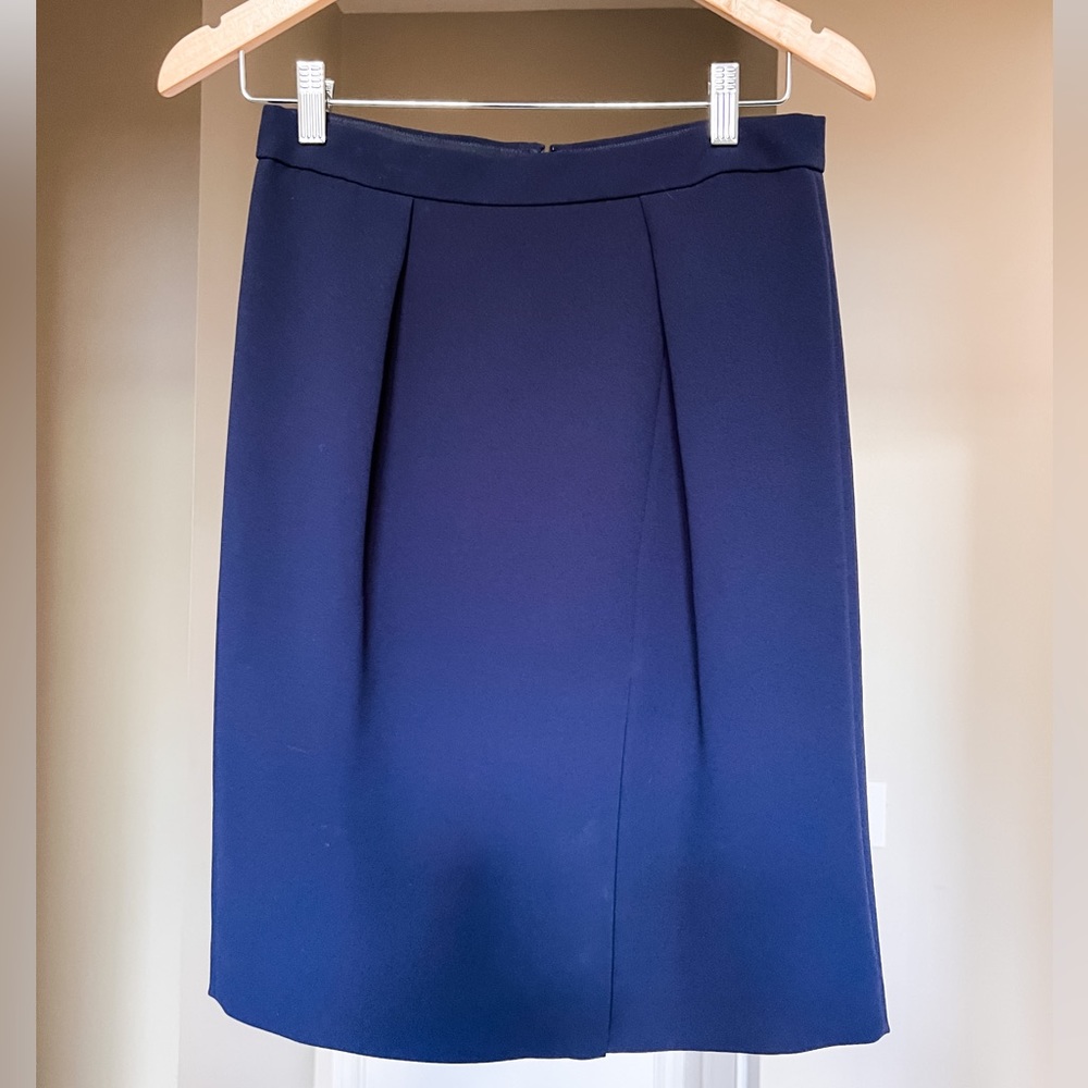 Navy J. Crew Dress Skirt